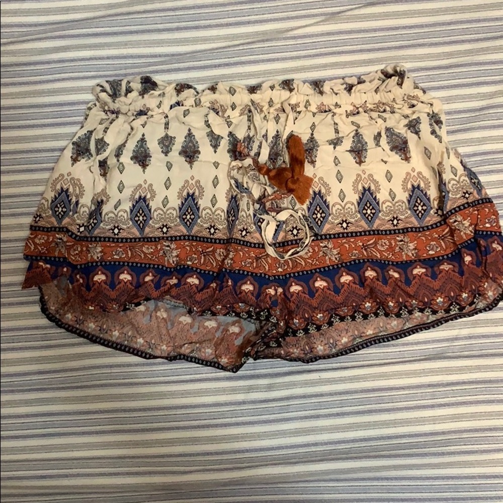 Primark tassel Tribal print short shorts